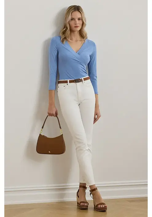 Μακρυμάνικο Lauren Ralph Lauren χρώμα: μπλε, 200824366