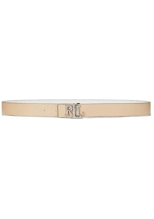 Αναστρέψιμη δερμάτινη ζώνη Lauren Ralph Lauren χρώμα: μπεζ, 412908984