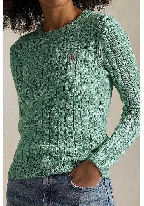 Βαμβακερό πουλόβερ Polo Ralph Lauren χρώμα: πράσινο, 211891640
