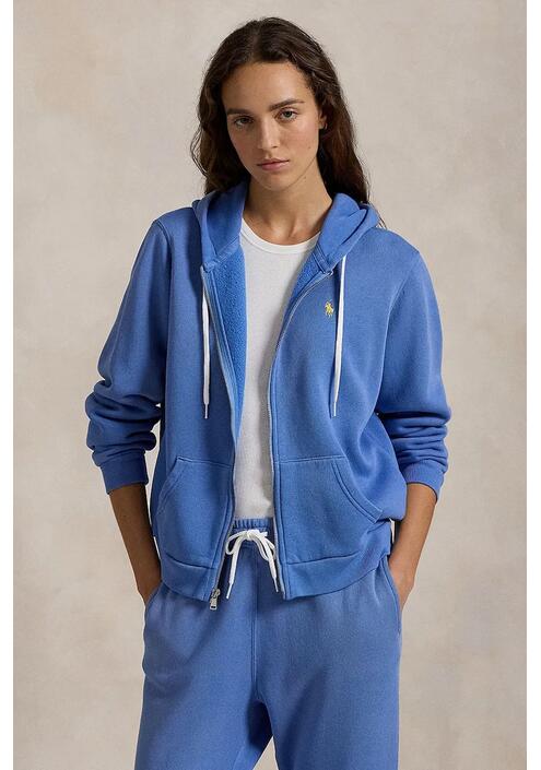 Μπλούζα Polo Ralph Lauren χρώμα: μπλε, με κουκούλα, 211943008