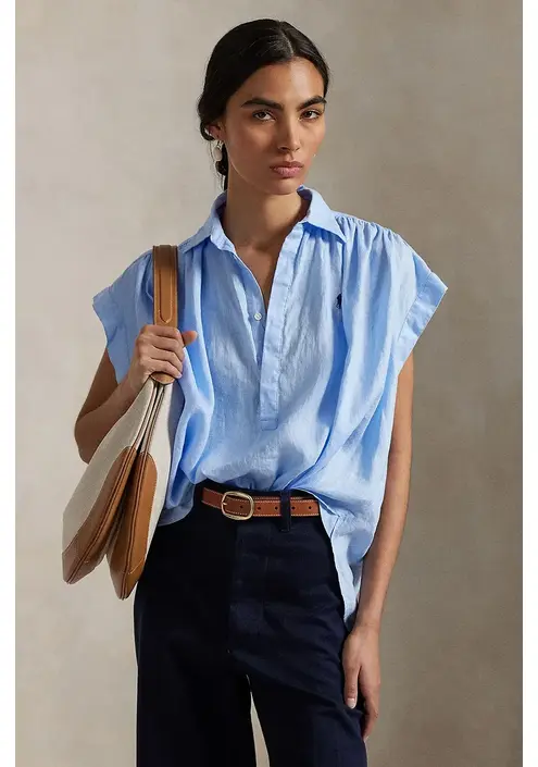 Λευκή μπλούζα Polo Ralph Lauren χρώμα: άσπρο, 211935131