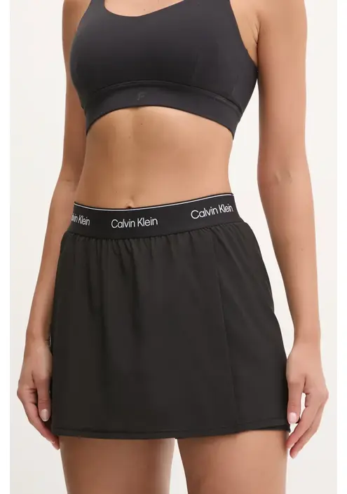 Αθλητική φούστα Calvin Klein Performance χρώμα: μαύρο