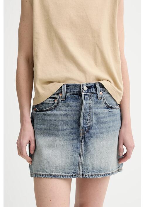 Τζιν φούστα Levi's χρώμα: γκρι