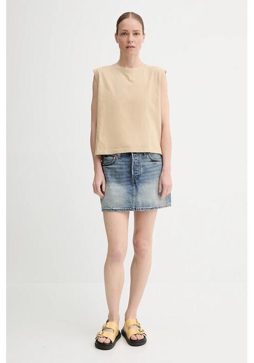 Τζιν φούστα Levi's χρώμα: γκρι