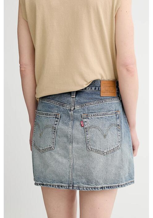 Τζιν φούστα Levi's χρώμα: γκρι