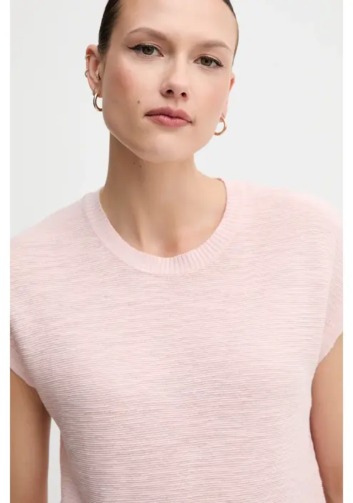 Γιλέκο με λινό μείγμα United Colors of Benetton χρώμα: πράσινο