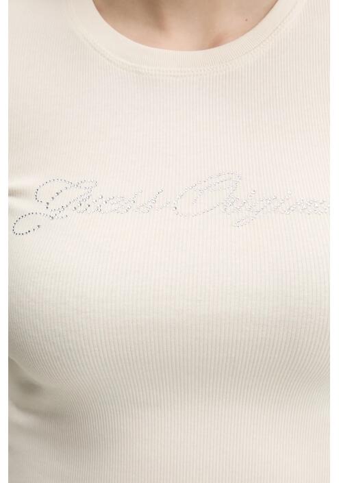 Μακρυμάνικο Guess Originals χρώμα: μπεζ, W5RP40 KA0H1