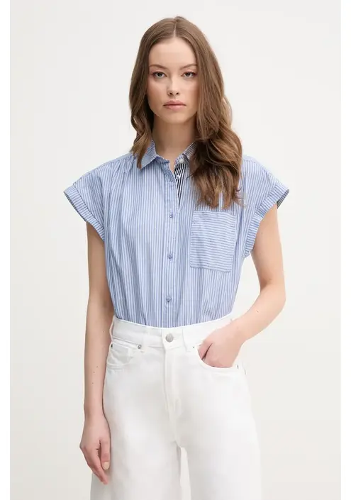 Βαμβακερό πουκάμισο Pepe Jeans DIXIT χρώμα: μπλε, PL305043
