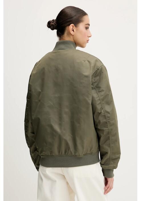 Μπουφάν bomber Guess Jeans χρώμα: καφέ, W5RL81 WHAA2