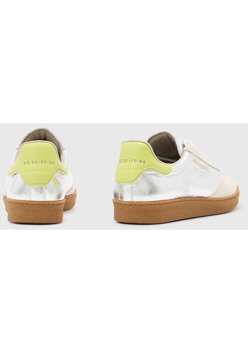 Δερμάτινα αθλητικά παπούτσια AllSaints Thelma Metallic Sneaker χρώμα: ασημί, W072FB