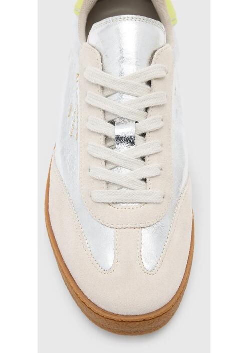 Δερμάτινα αθλητικά παπούτσια AllSaints Thelma Metallic Sneaker χρώμα: ασημί, W072FB