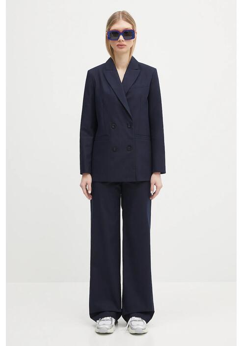 Βαμβακερό παντελόνι A.P.C. pantalon margaret χρώμα: ναυτικό μπλε, COHFU.F08476