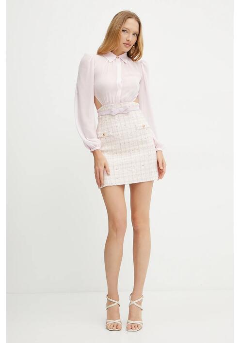 Φόρεμα Elisabetta Franchi χρώμα: ροζ, AB69752E2