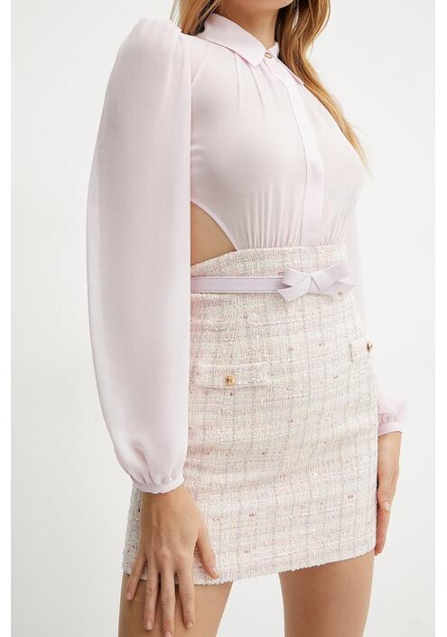 Φόρεμα Elisabetta Franchi χρώμα: ροζ, AB69752E2