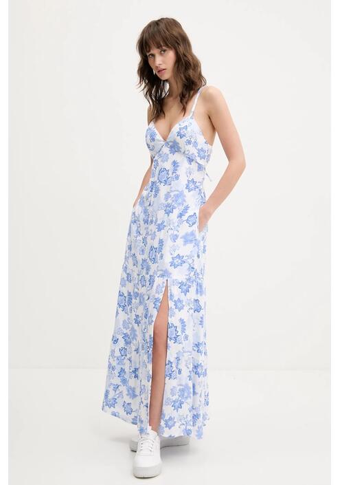 Φόρεμα Hollister Co. χρώμα: άσπρο, KI359-5028