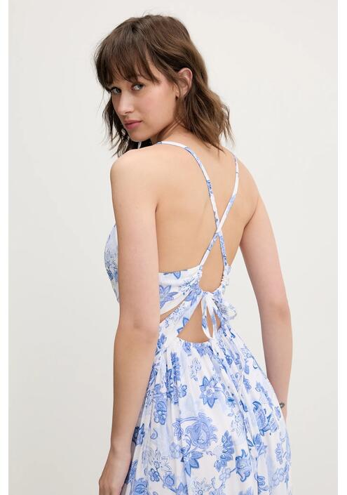 Φόρεμα Hollister Co. χρώμα: άσπρο, KI359-5028