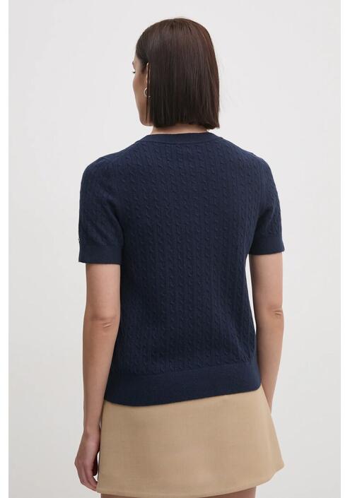 Μάλλινη ζακέτα Tommy Hilfiger χρώμα: ναυτικό μπλε, WW0WW43958