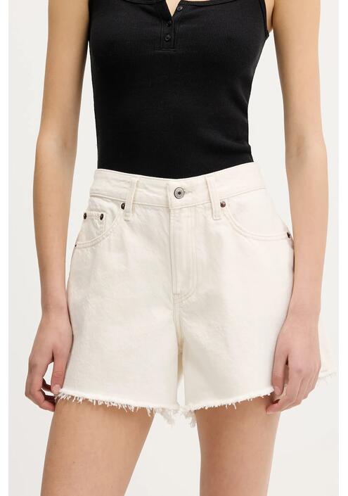 Τζιν σορτς Abercrombie & Fitch χρώμα: μπεζ, KI149-5205