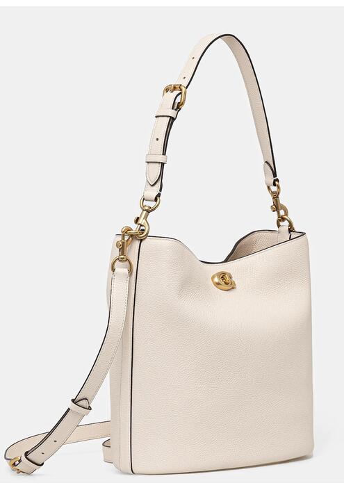 Τσάντα Coach WILLOW χρώμα: μπεζ, CW624
