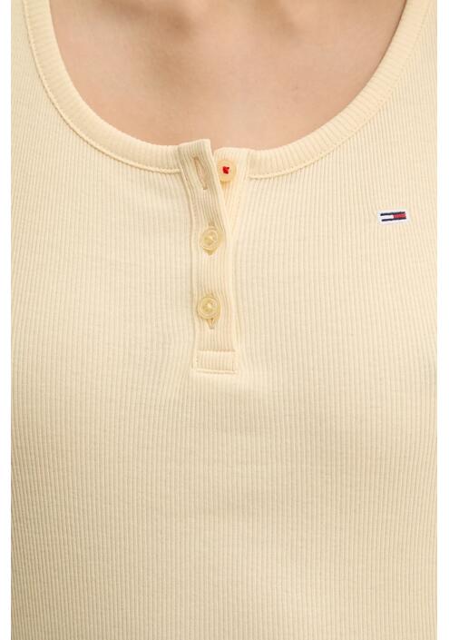 Top Tommy Jeans χρώμα: κίτρινο, DW0DW19492