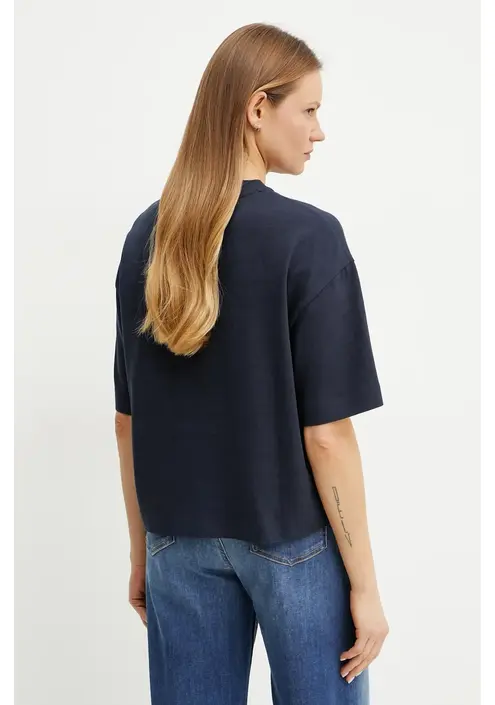 Μπλουζάκι Weekend Max Mara χρώμα: ναυτικό μπλε, 2515941021600