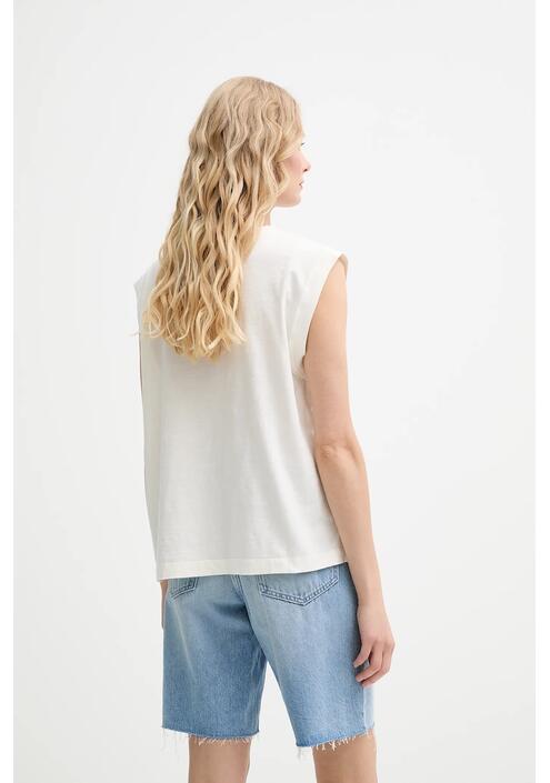 Βαμβακερό τοπ Levi's GR BOXY TANK χρώμα: γκρι, 001MW