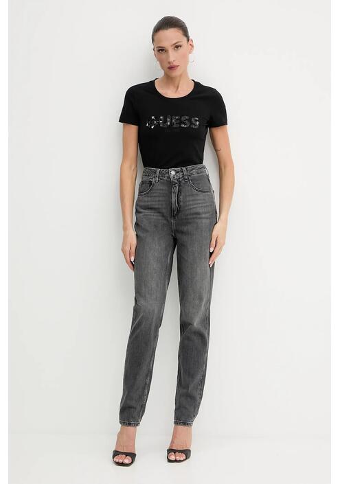 Μπλουζάκι Guess χρώμα: μαύρο, W5GI17 J1314