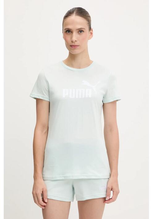 Βαμβακερό μπλουζάκι Puma γυναικείο, χρώμα: τιρκουάζ, 682371