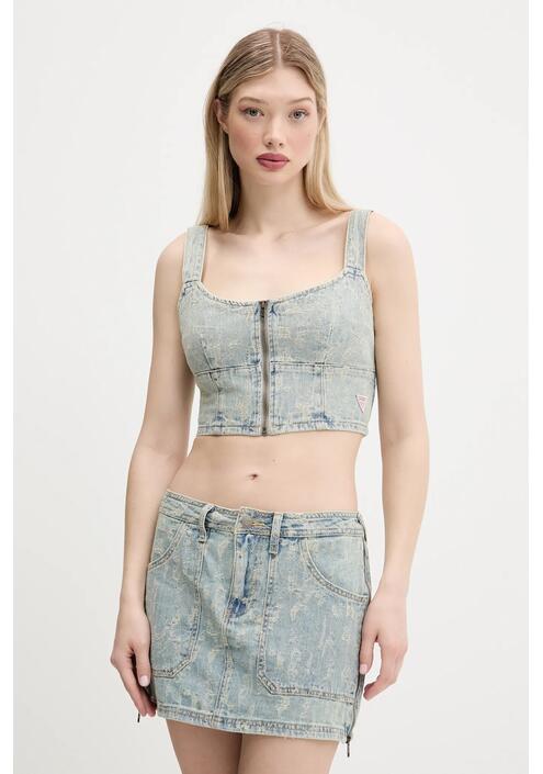 Top Guess Originals χρώμα: μπλε, W5GG25 D5OTA