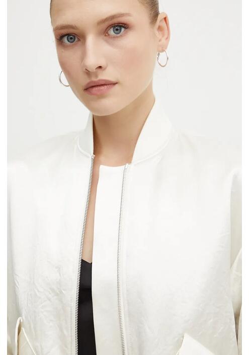 Μπουφάν bomber Max Mara Leisure γυναικείο, χρώμα: μπεζ, 2426486048600