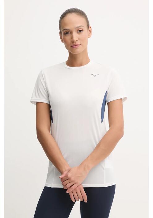 Μπλουζάκι για τρέξιμο Mizuno DryAeroFlow χρώμα: άσπρο, J2GAB004