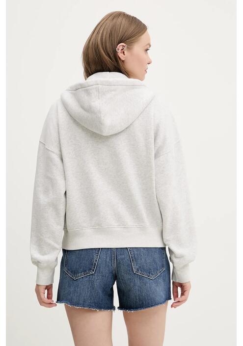 Μπλούζα Abercrombie & Fitch χρώμα: γκρι, με κουκούλα, KI185-5011