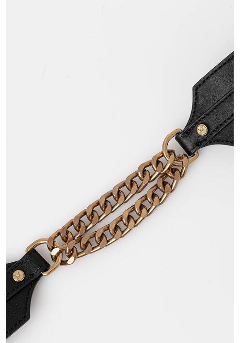 Δερμάτινη ζώνη Marciano Guess χρώμα: μαύρο, 5GGZ14 7330A