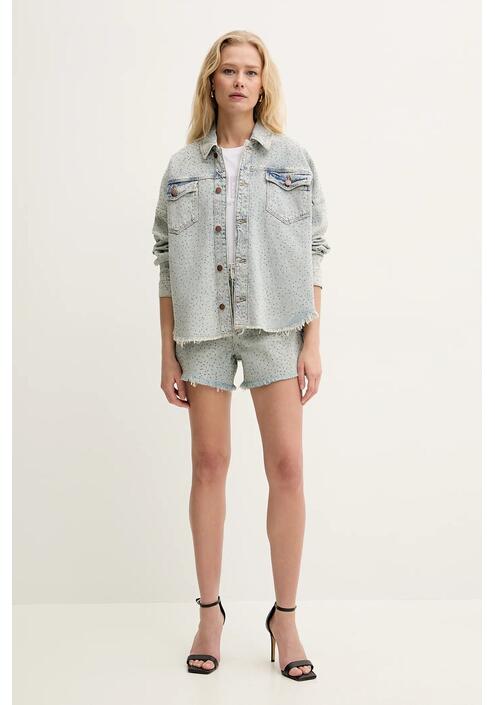 Τζιν σορτς Guess χρώμα: μπλε, W5GD74 D5LQ2