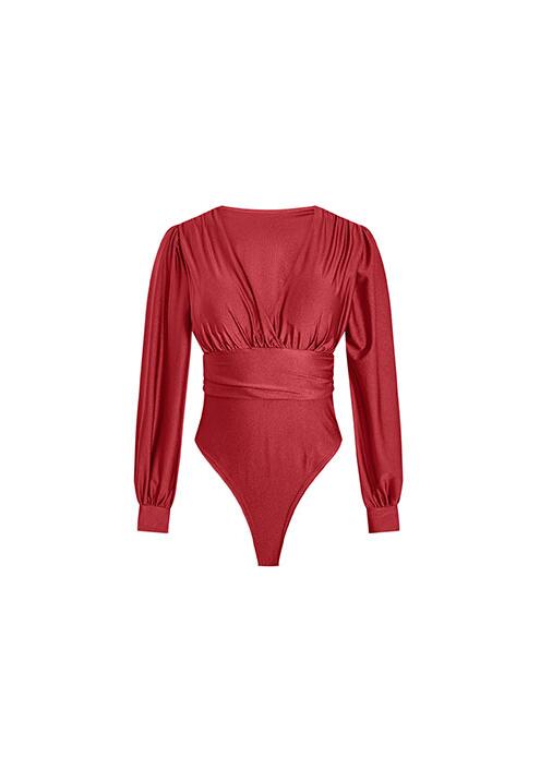 Κορμάκι γυαλιστερό με σούρες WT9875.4078+3