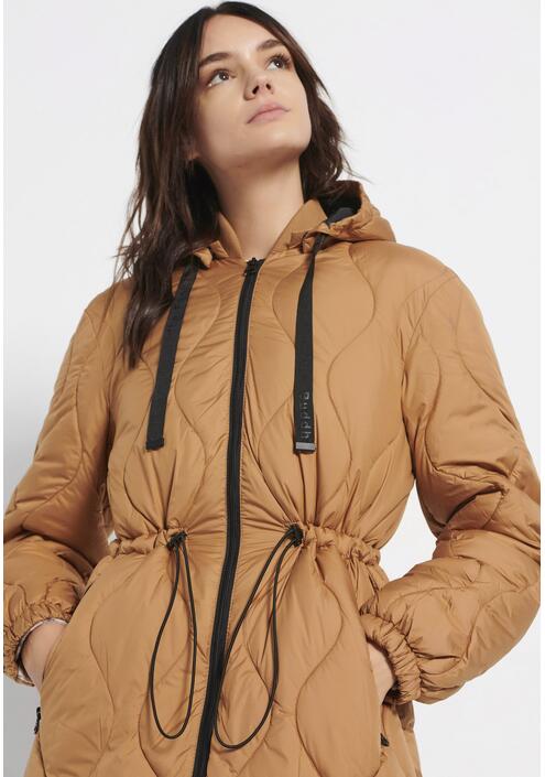 Relaxed fit puffer μπουφάν με αποσπώμενη κουκούλα