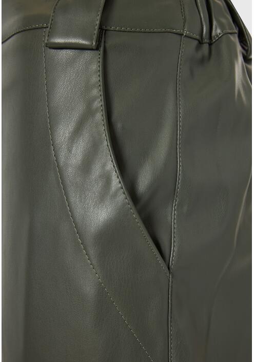 Γυναικείο cargo παντελόνι από οικολογικό δέρμα (PU)