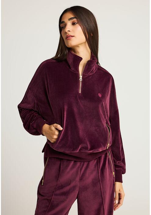 Γυναικείο βελουτέ φούτερ