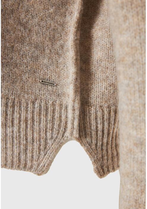 Πλεκτή μπλούζα με τελείωμα rib