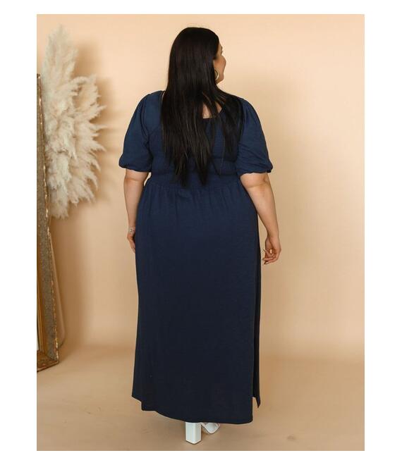 Vero Moda Φόρεμα Maxi Με Σφηκοφωλιά Μπλε - Buena Vista