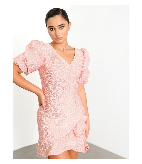 Glamorous Φόρεμα Κρουαζέ Ροζ - Fancy Gift