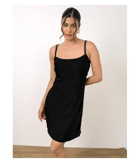 Glamorous Φόρεμα Με Ανοιχτή Πλάτη Μαύρο - Ladino