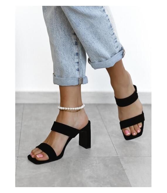 Kendall + Kylie Mules Με Λουράκια Μαύρα - After Midnight