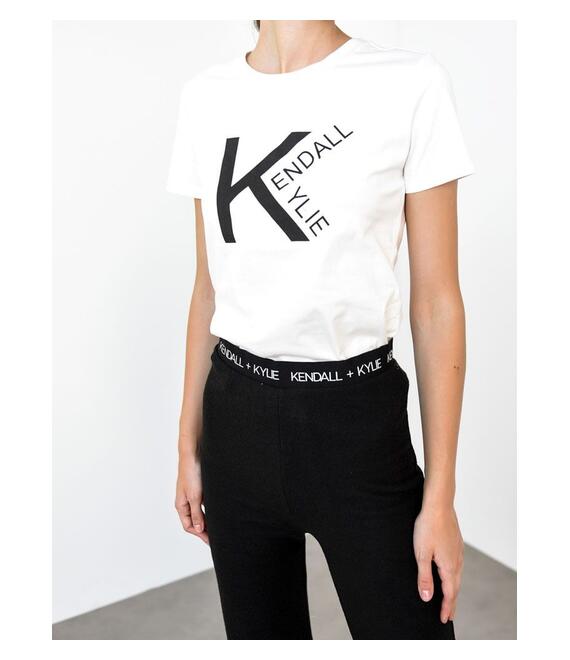 Kendall + Kylie T-shirt Με Λογότυπο Λευκό - Farada