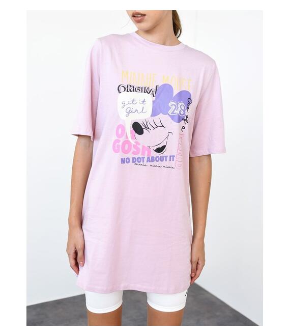 NOISY MAY T-Shirt Oversized Με Στάμπα Ροζ - Oh Gosh