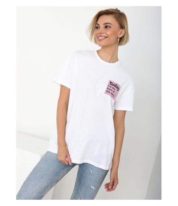 ONLY T-Shirt Oversized Λευκό - Sonifi