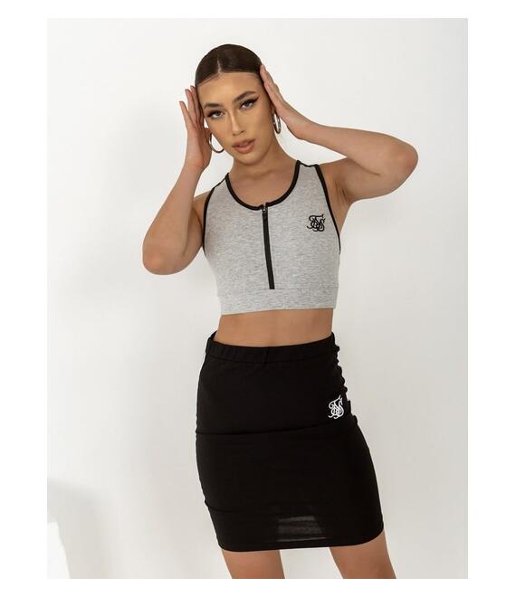 SikSilk Φούστα Mini Με Λογότυπο Μαύρη - Santiago