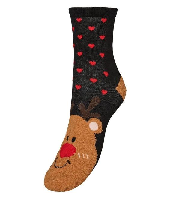 Vero Moda Κάλτσες Λεπτές Με Χριστουγεννιάτικο Μοτίβο Μαύρη - Barbon