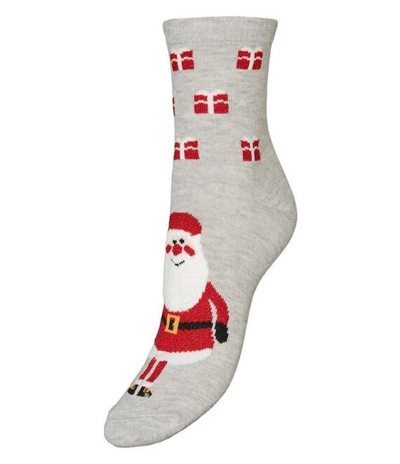 Vero Moda Κάλτσες Λεπτές Με Χριστουγεννιάτικο Μοτίβο Γκρι - Festive