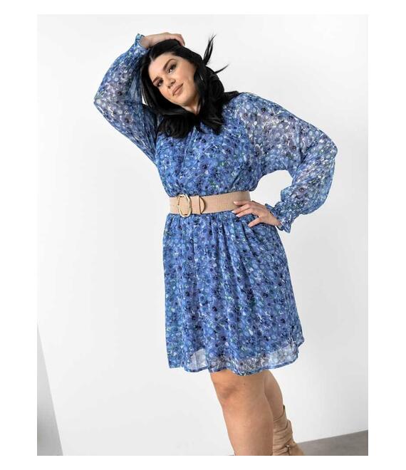 Vero Moda Φόρεμα Floral Μακρυμάνικο Γαλάζιο - Something Wild